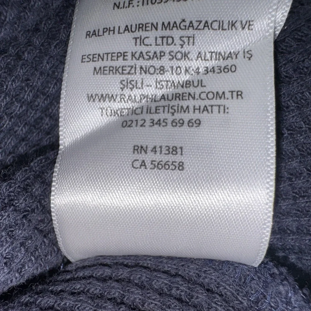 Polo Ralph Lauren Blue Long Sleeve Waffle Knit Thermal Shirt Men's Medium